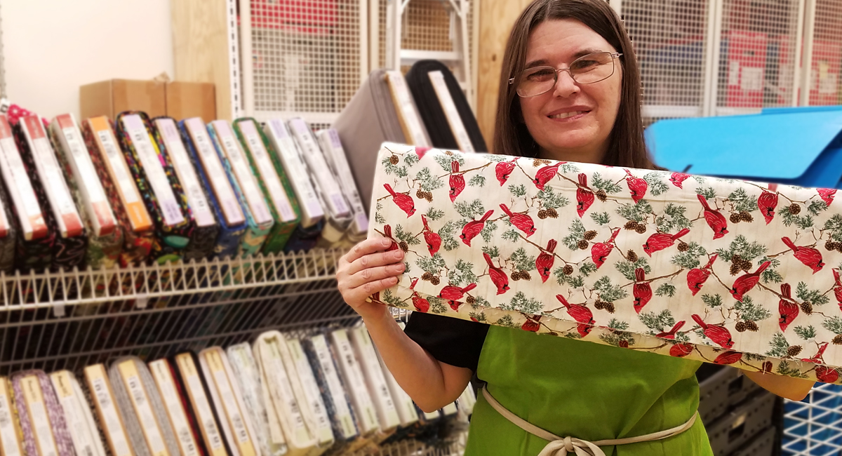 An Artist Surrounded by her Tools: Cathy at Joann Fabrics